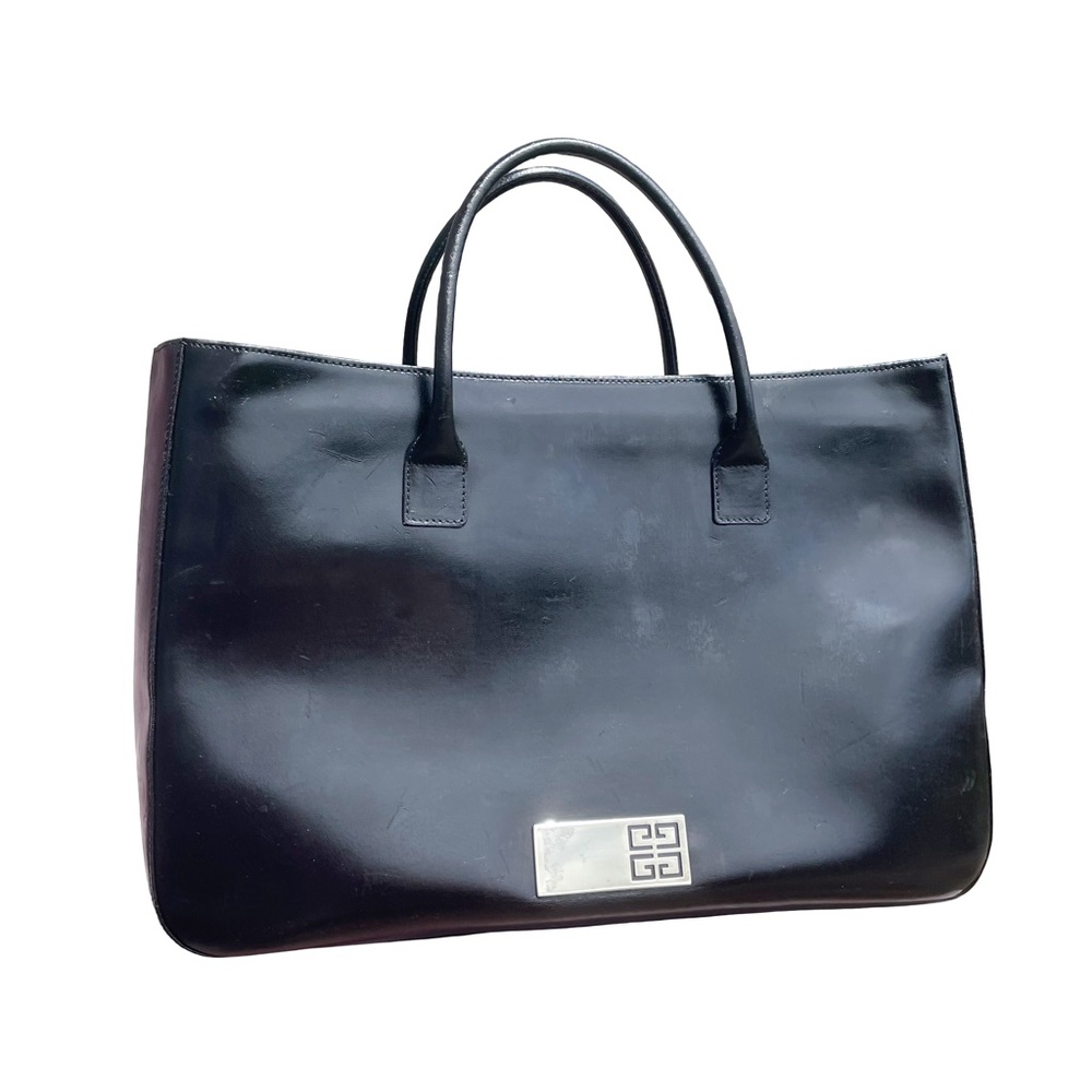 Givenchy black distressed finish leather vintage large tote bag - Picture 4 of 16